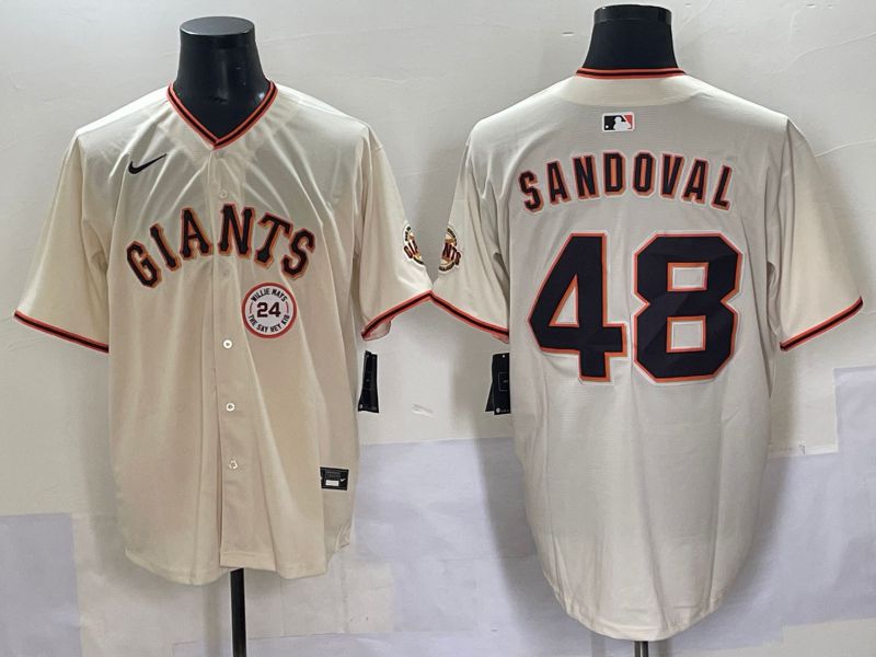 Men 2025 San Francisco Giants #48 Sandoval Cream Game Nike MLB Jersey style 7->san francisco giants->MLB Jersey